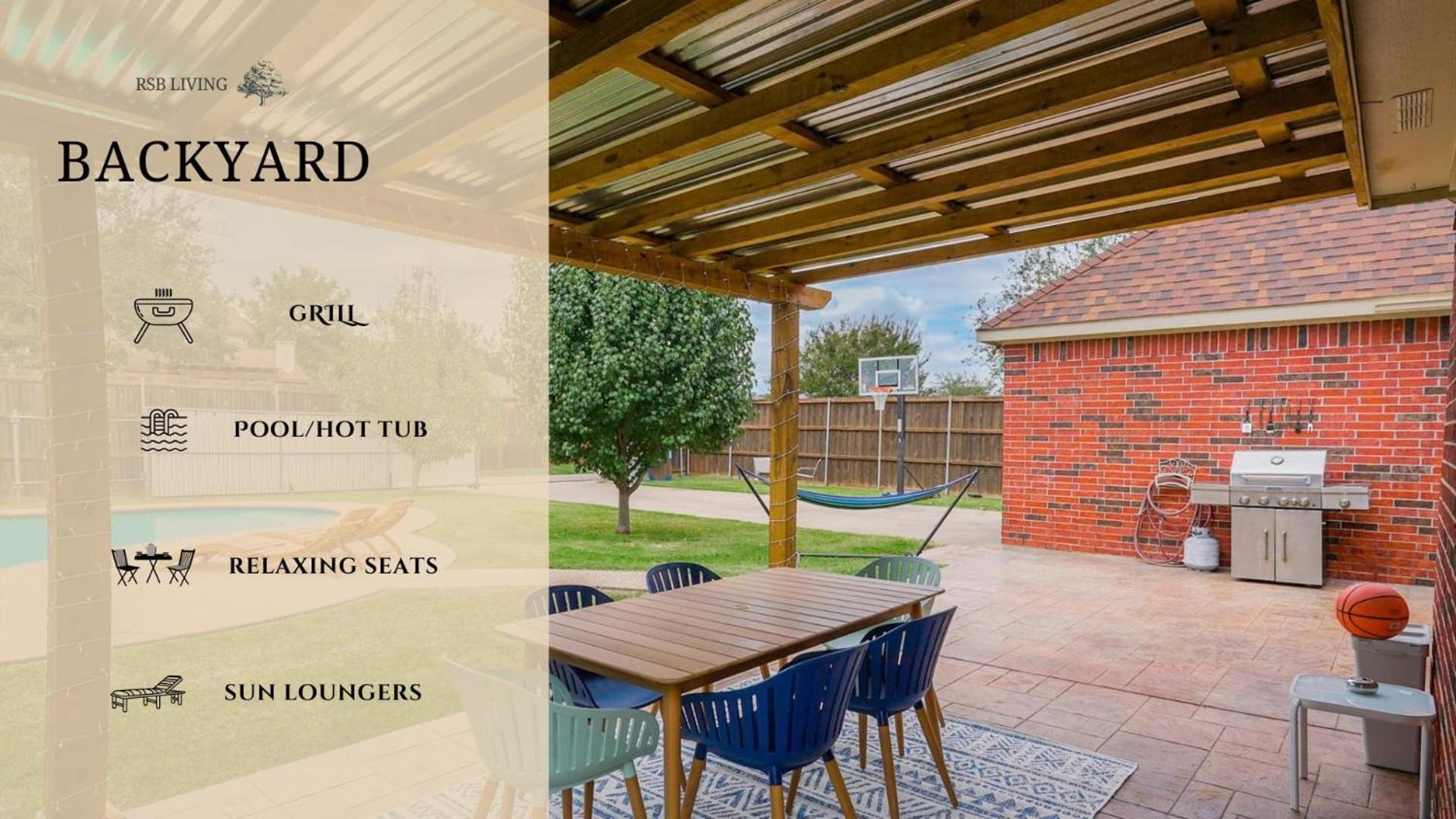 6Br 3,5Ba Home Pool, Hot Tub, Game Room -16 Guests Sachse Esterno foto